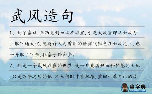 武風造句