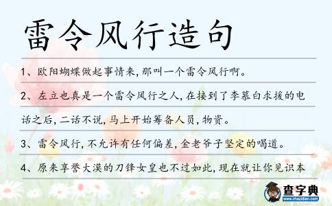 雷令風行造句