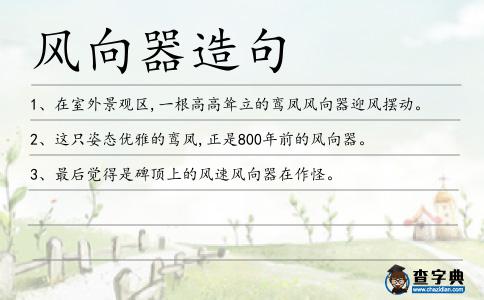 風向器造句