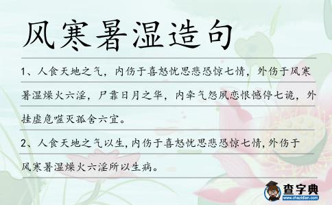 風寒暑濕造句