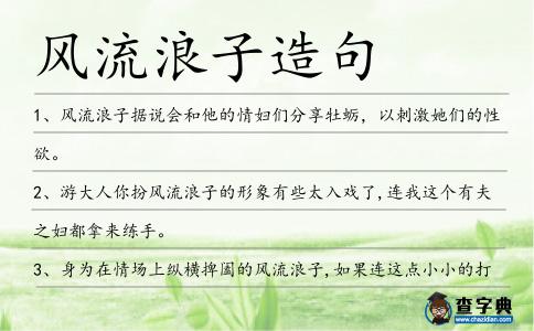 風流浪子造句