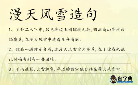 漫天風(fēng)雪造句