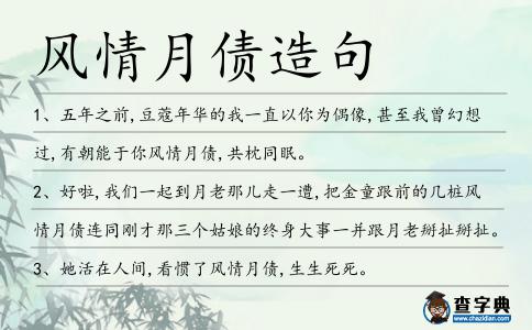 風情月債造句