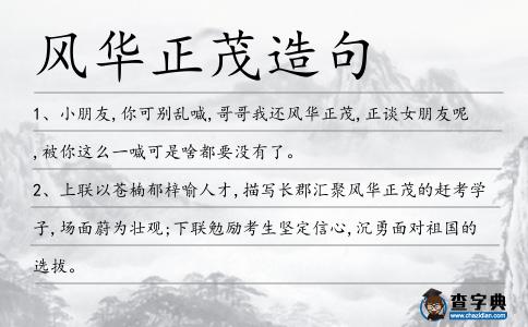 風華正茂造句