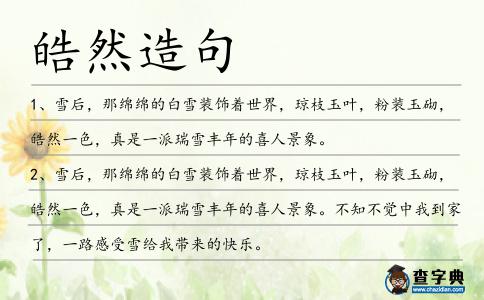 皓然造句