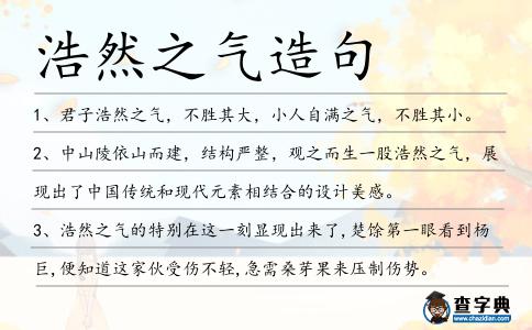 浩然之氣造句