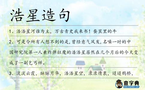 浩星造句