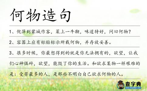 何物造句
