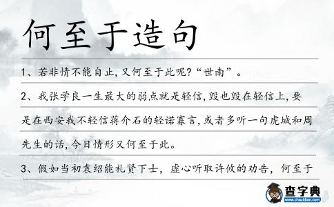 何至于造句