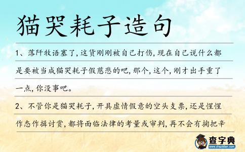 貓哭耗子造句