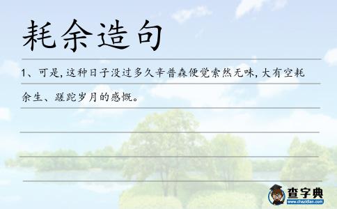 耗余造句
