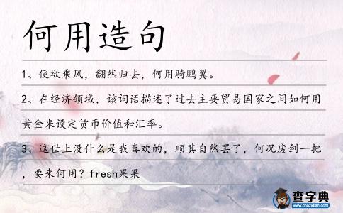 何用造句