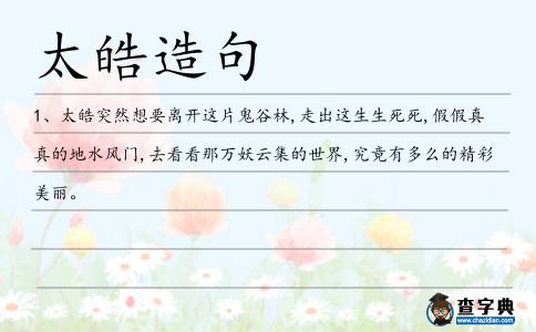 太皓造句