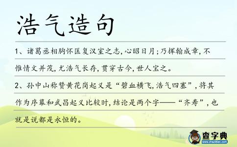 浩氣造句
