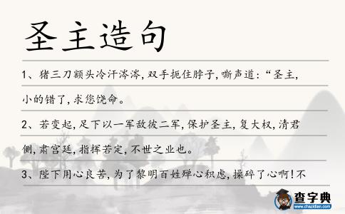圣主造句