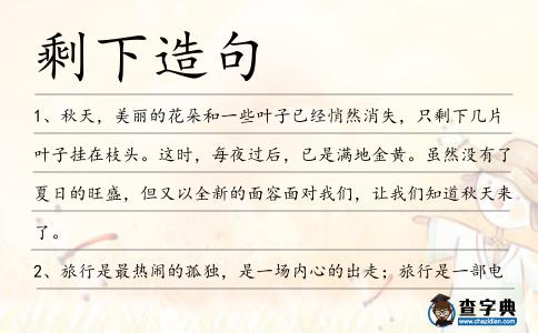 剩下造句