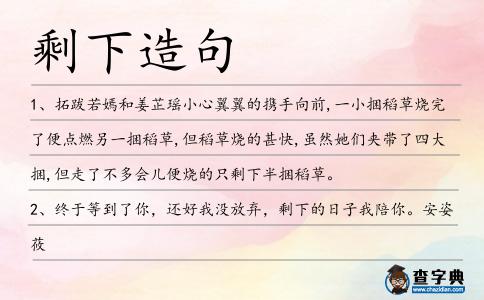 剩下造句