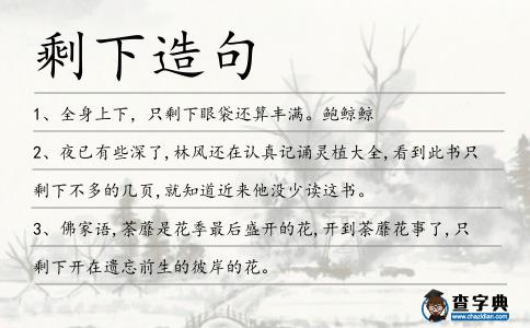 剩下造句