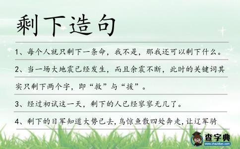 剩下造句
