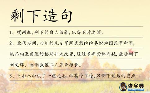 剩下造句