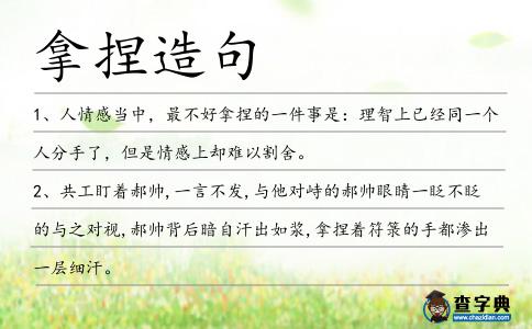拿捏造句
