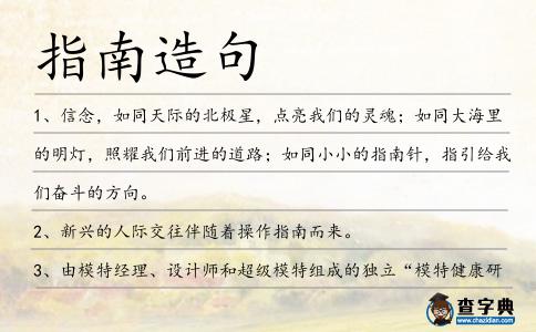 指南造句