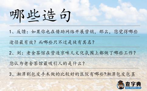 哪些造句