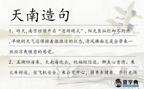 天南造句