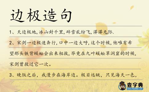 邊極造句