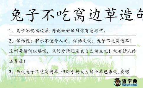 兔子不吃窩邊草造句
