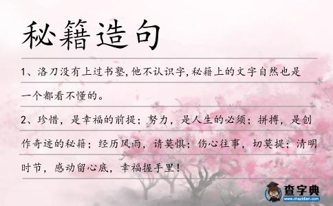 秘籍造句