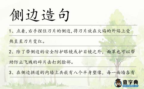 側(cè)邊造句