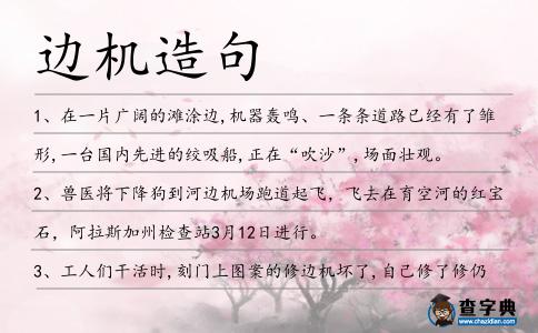 邊機造句