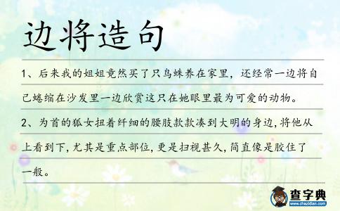 邊將造句