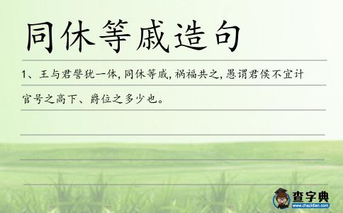 同休等戚造句