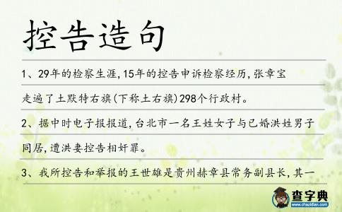 控告造句