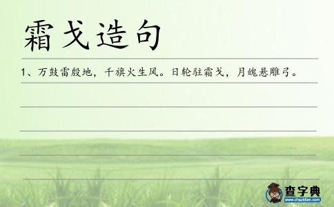 霜戈造句