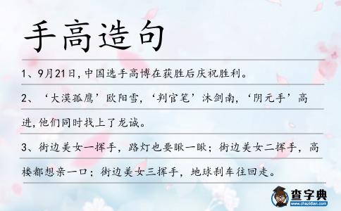 手高造句