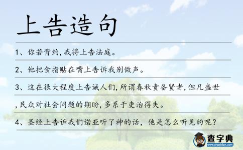 上告造句