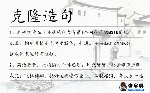 克隆造句