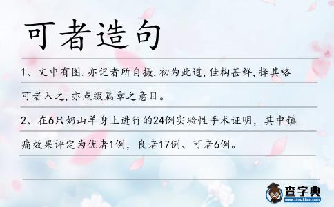 可者造句