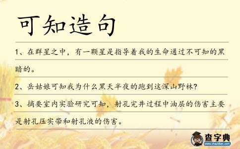 可知造句