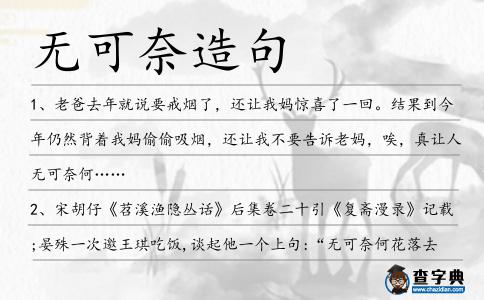 無可奈造句