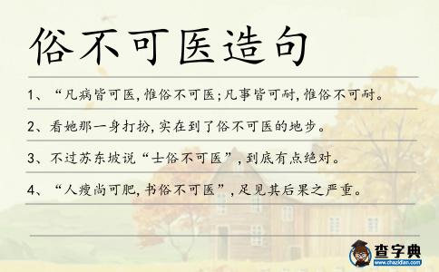 俗不可醫造句