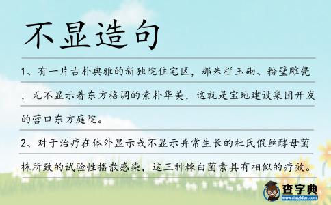 不顯造句