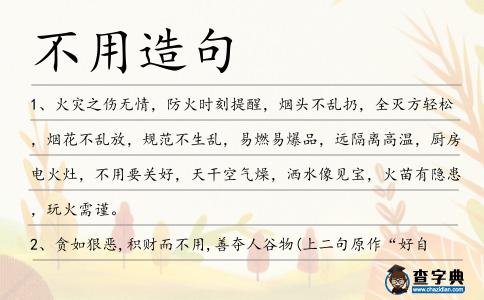 不用造句