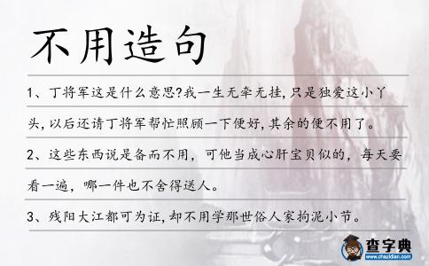 不用造句