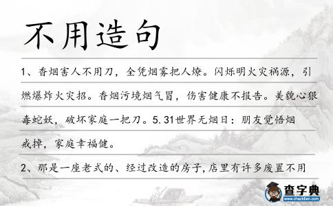 不用造句