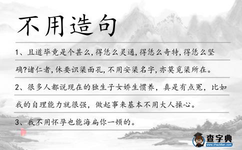 不用造句