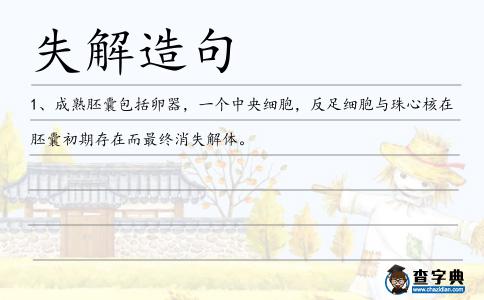 失解造句